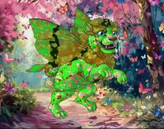 A custom Wushi puma named 'Butterfly Frenzy'